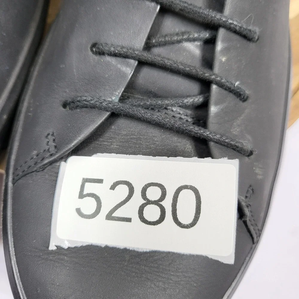 ECCO Soft 8 Mens Black Leather Sneakers Danish Design 440504-11001 Size 44 US 10